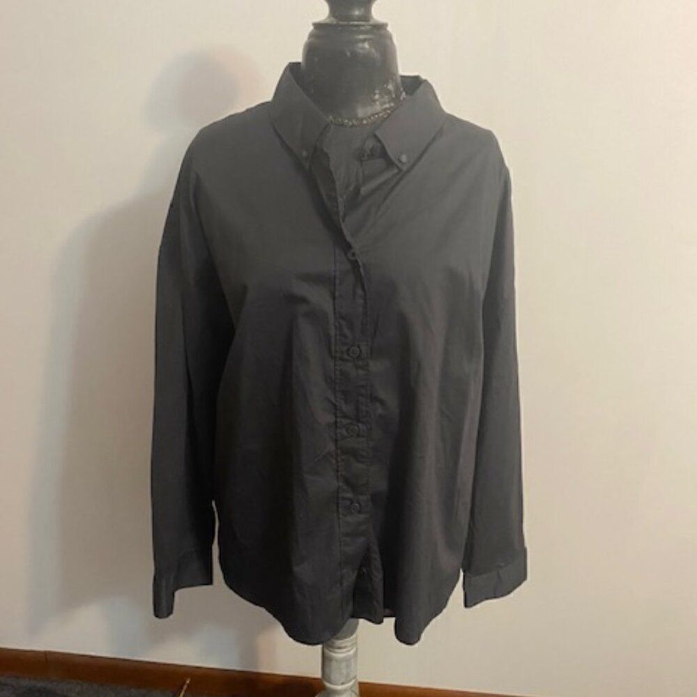 Old Navy Gray The Boyfriend button-down shirt, size 3X